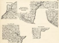 Pepin County Outline - Durand, Waterville, Waubeek, Stockholm, Wisconsin State Atlas 1930c